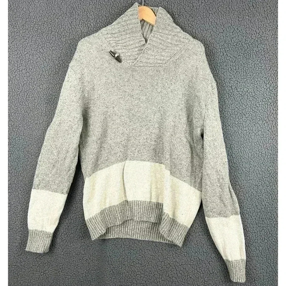 Gap Lambswool Sweater Men's Donegal Eng Stripe XL Gray - Picture 11 of 12